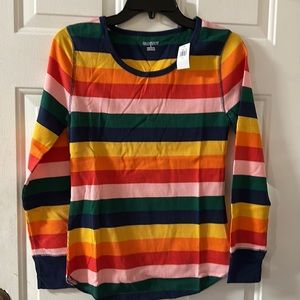 OLD NAVY RAINBOW STRIPED THERMAL LONG SLEEVE: NEW WITH TAGS: SIZE SMALL